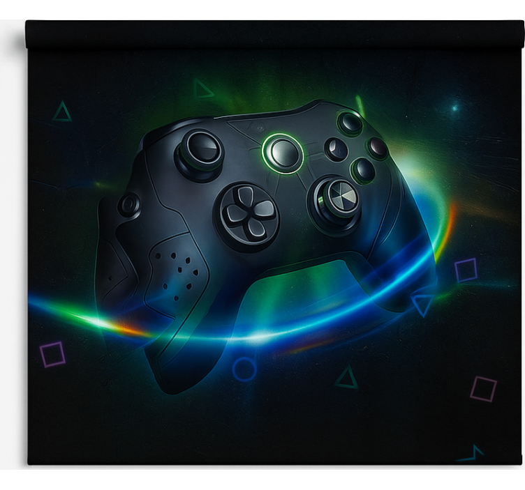 Rollo Fenster Gamer neonfarbener futuristischer gaming-controller - TenStickers