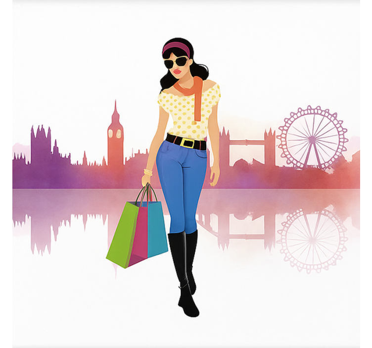 Rollo Fenster Jugendzimmer londoner stadtmädchen - TenStickers