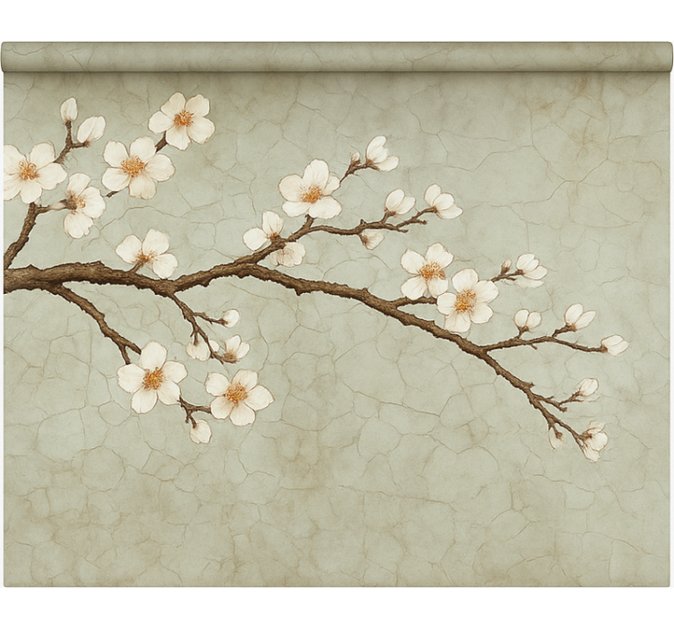 Rollo Fenster Esszimmer blühender japanischer baum - TenStickers