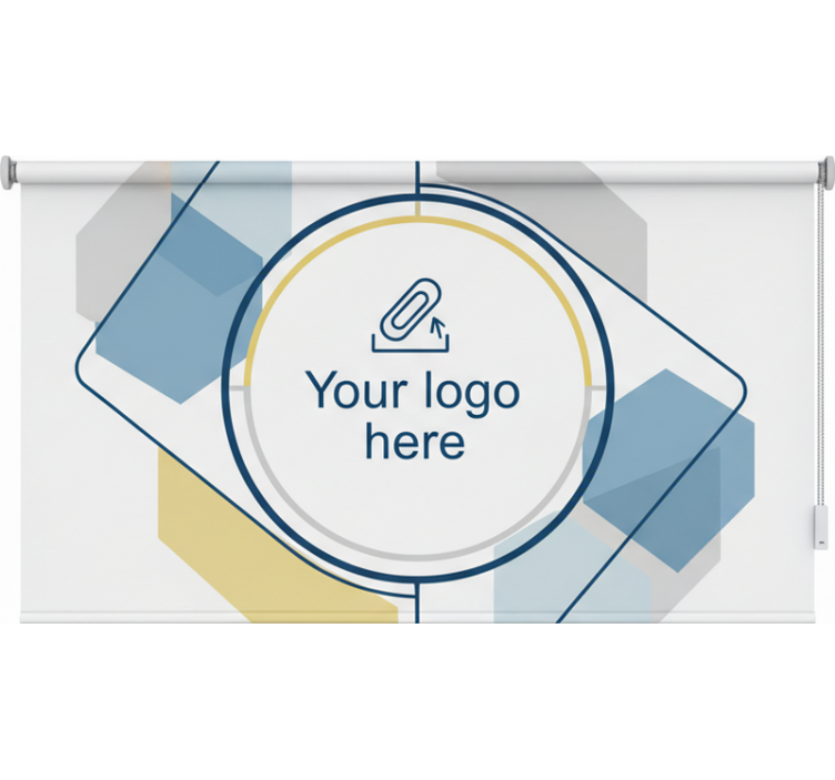 Rollo fenster home office mit individuellem logo design - TenStickers