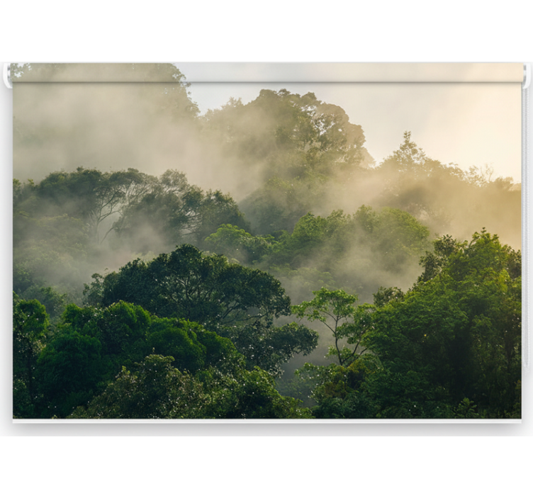 Rollo fenster baum üppiges dschungeldach - TenStickers