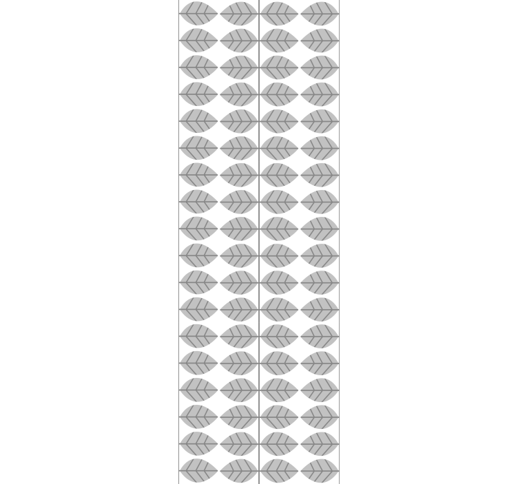 Rollo fenster esszimmer elegante blattkomposition - TenStickers