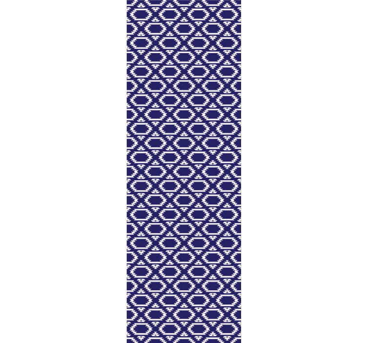 Rollo fenster esszimmer mit geometrischen sechsecken - TenStickers