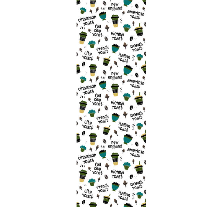 Küchenfenster rollo kaffeeröstungsmuster - TenStickers