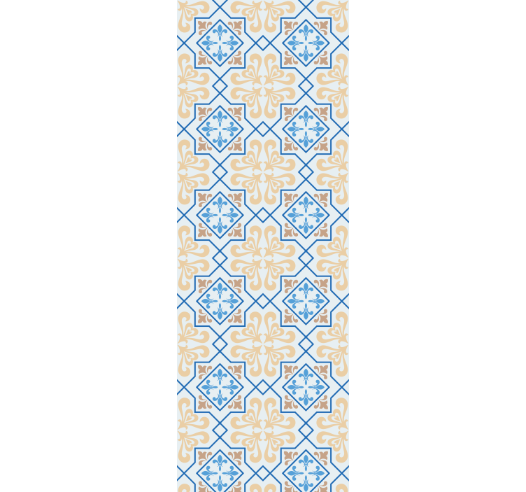 Küchenfenster rollo mit blauem portugiesischem fliesendesign - TenStickers