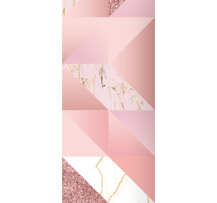Rollo fenster esszimmer in pink goldenem marmor - TenStickers