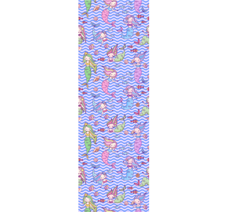 Rollo fenster kinderzimmer meerjungfrauen - TenStickers