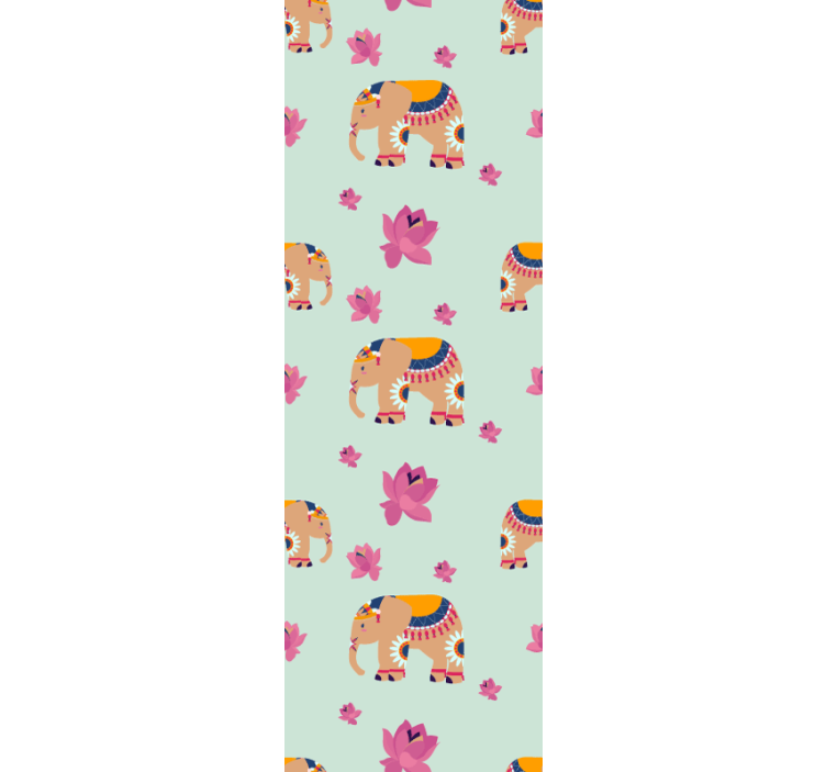 Rollo fenster kinderzimmer indische pfirsich-elefanten - TenStickers