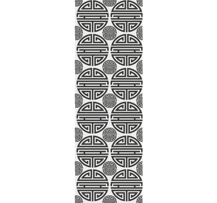 Fenster rollo modern asiatisches geometrisches muster - TenStickers