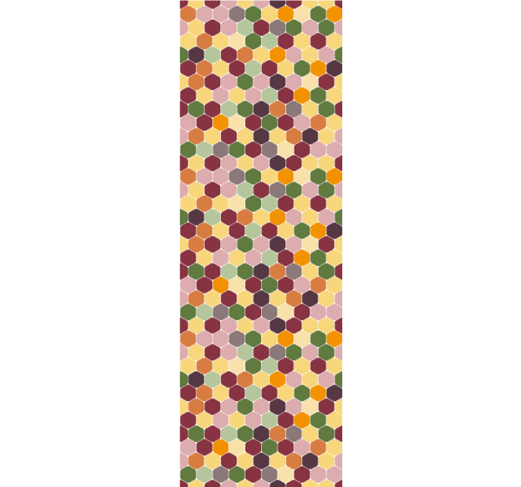 Fenster rollo modern bunte hexagons mit struktur - TenStickers