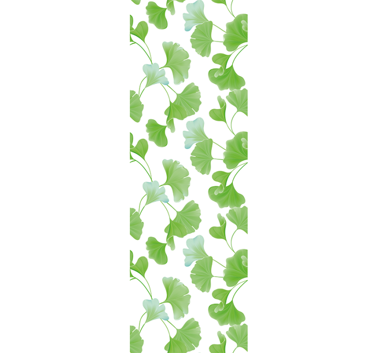 Fenster rollo modern mit grünen ginkgo-blättern - TenStickers