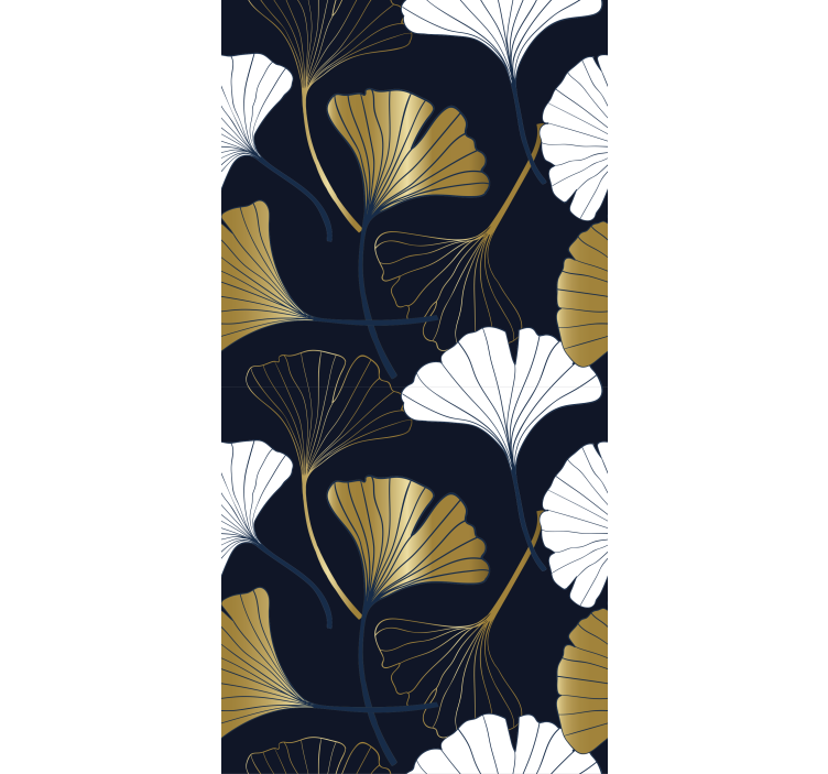Fenster rollo modern mit geprägten ginkgo-blättern - TenStickers