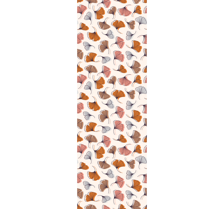 Fenster rollo modern mit handgezeichneten ginkgo-blättern - TenStickers