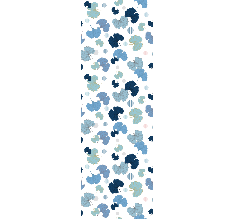 Fenster rollo modern blaue ginkgo blätter - TenStickers