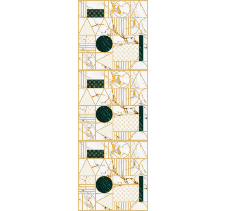 Fenster rollo modern in weißem marmor geometrisch - TenStickers