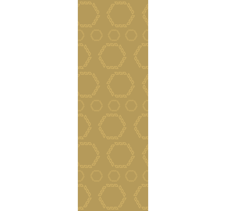 Fenster rollo modern mit goldenen hexagonmustern - TenStickers