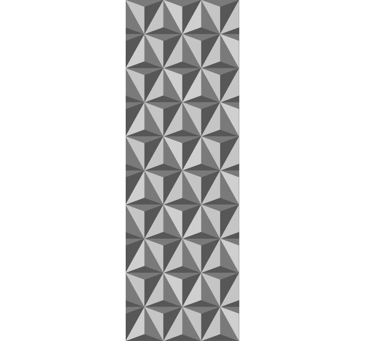Fenster rollo modern mit dunklen dreiecksfliesen - TenStickers
