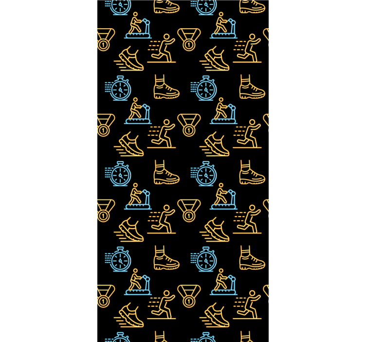 Fenster rollo modern mit leuchtenden vektor-icons - TenStickers