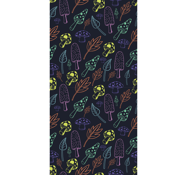Fenster rollo modern mit buntem pilzmuster - TenStickers