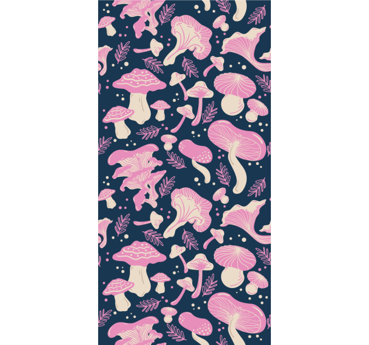 Fenster rollo modern mit nahtlosem pinken pilzmuster - TenStickers