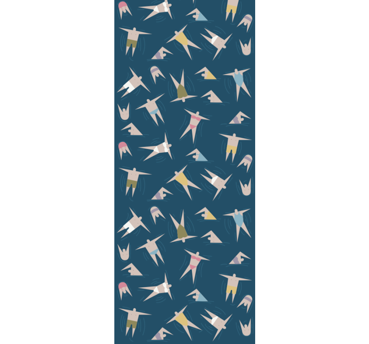 Fenster rollo modern mit schwimmfiguren muster - TenStickers