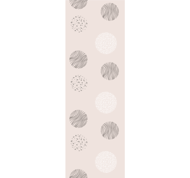 Fenster rollo modern graue kreise mit linienmuster - TenStickers