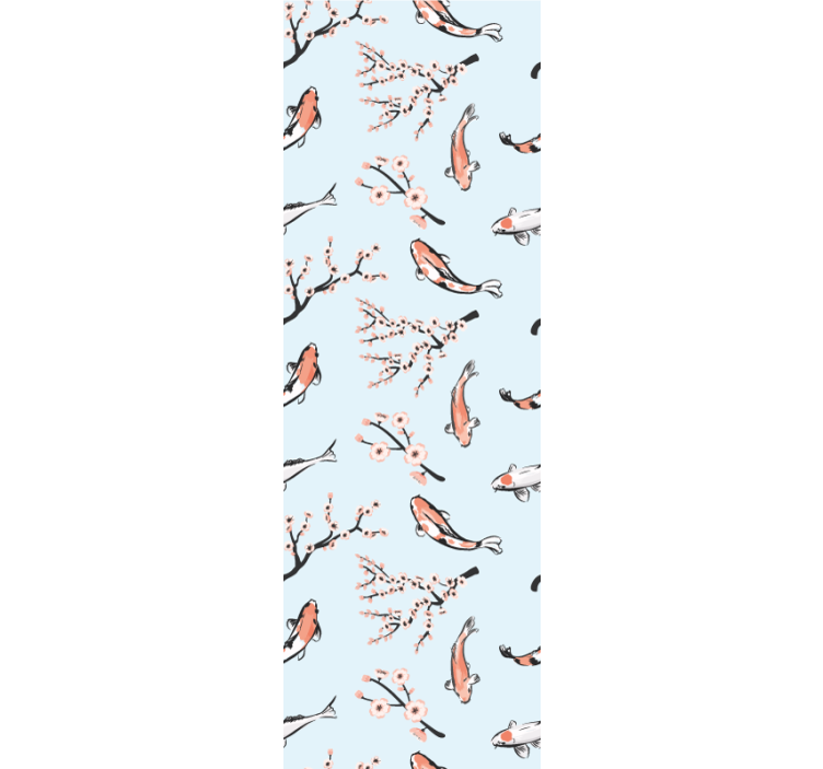 Fenster rollo modern koi-fische und kirschblüten - TenStickers