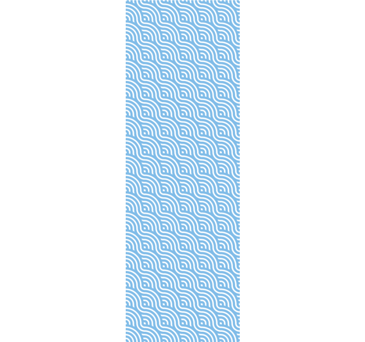Fenster rollo modern kleine blaue wellen - TenStickers