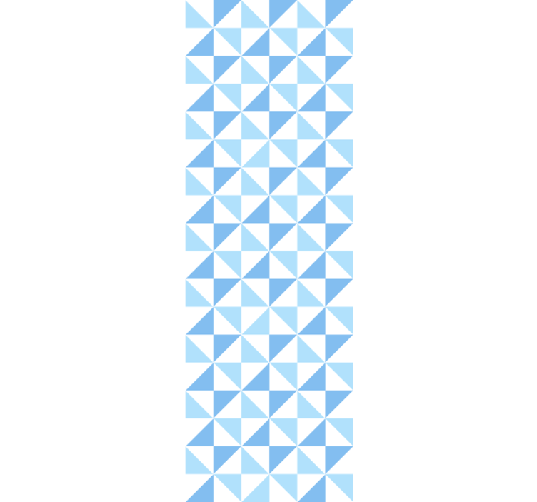 Fenster rollo modern in hellblauem dreiecksdesign - TenStickers