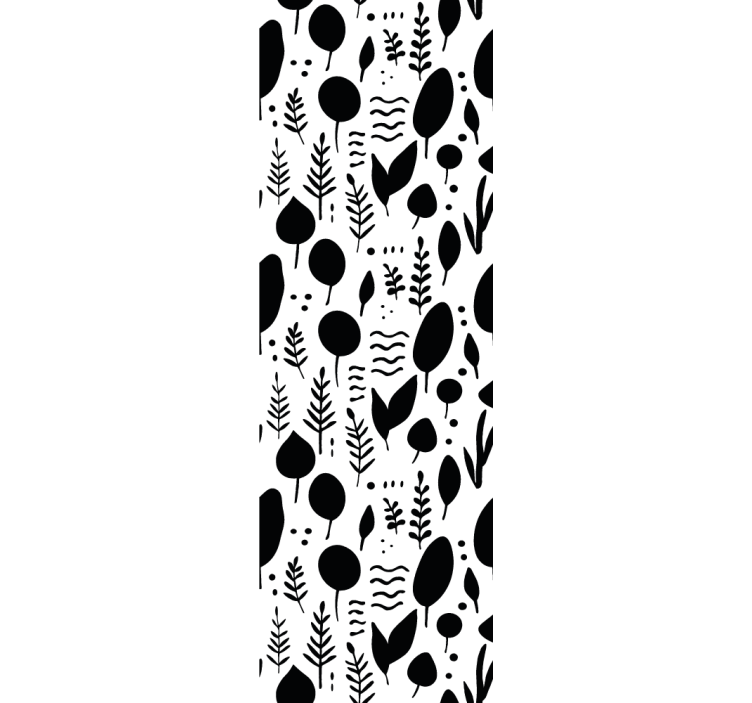 Fenster rollo modern mit schwarz-weiß naturmotiven - TenStickers