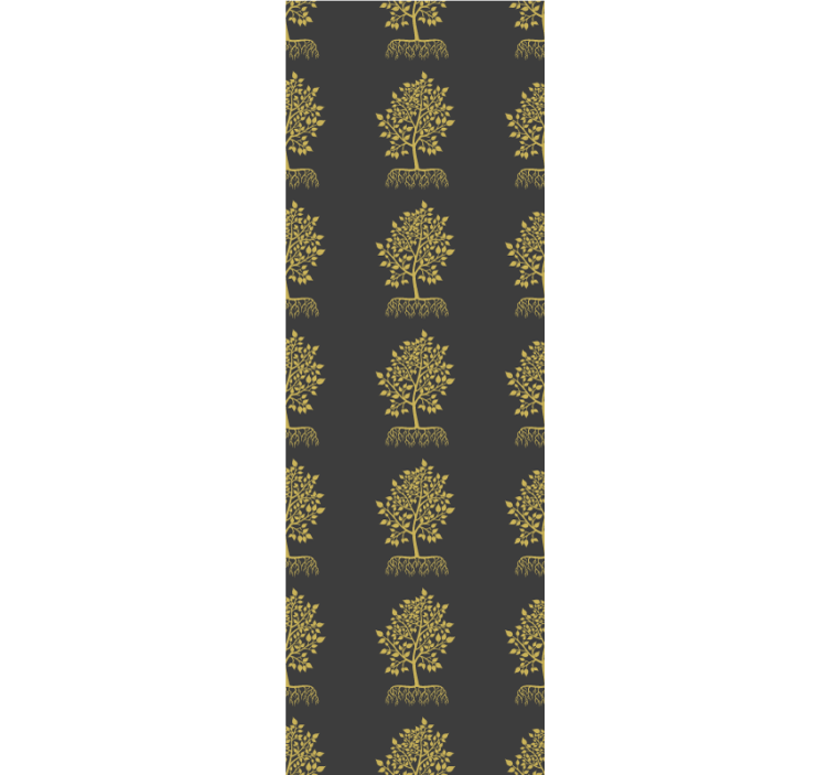 Fenster rollo modern mit goldenen baumumrissen - TenStickers