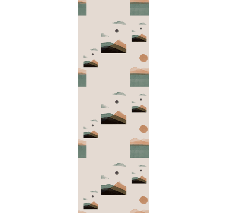 Fenster rollo modern abstrakte berge - TenStickers