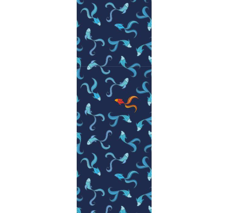 Fenster rollo modern ein in tausend orange fische - TenStickers