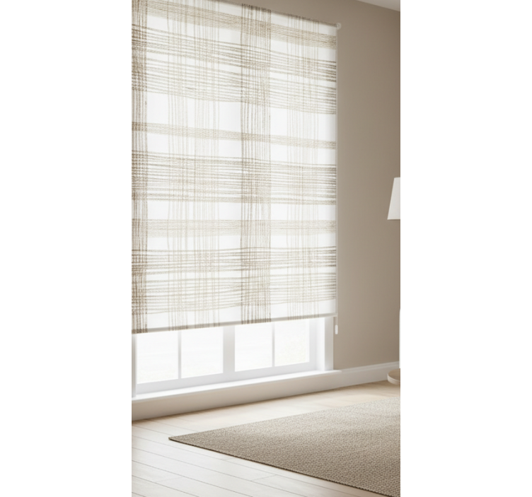 Rollo fenster beige feines jute-motiv in beige - TenStickers