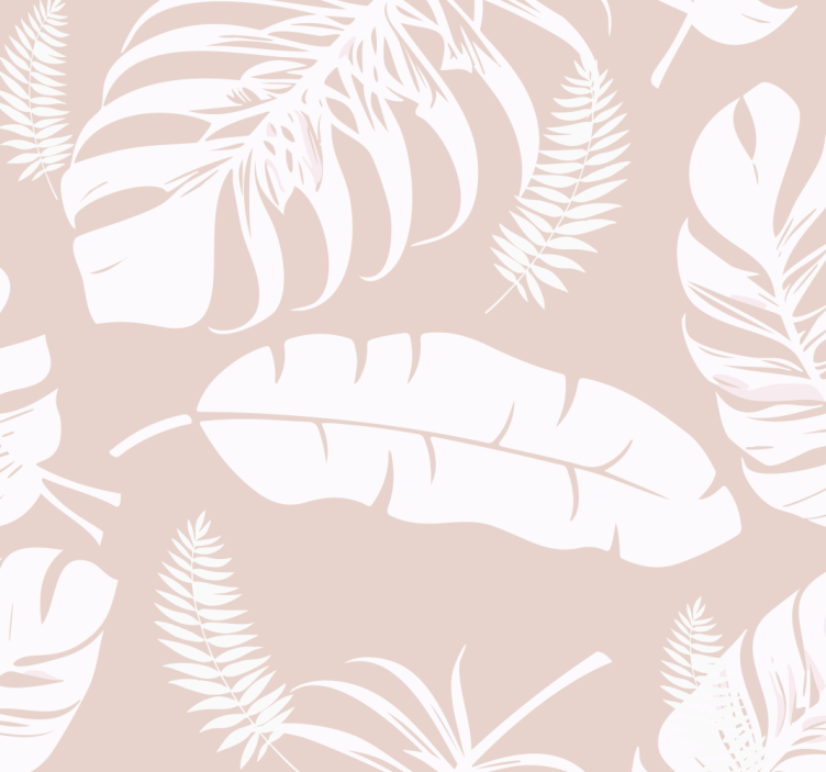 Rollo fenster beige mit bananenblättern - TenStickers