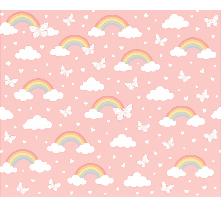 Rollo fenster rosa im pinken regenbogen design - TenStickers