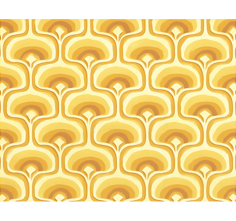 Rollo fenster gelb mit retrogelbem muster - TenStickers