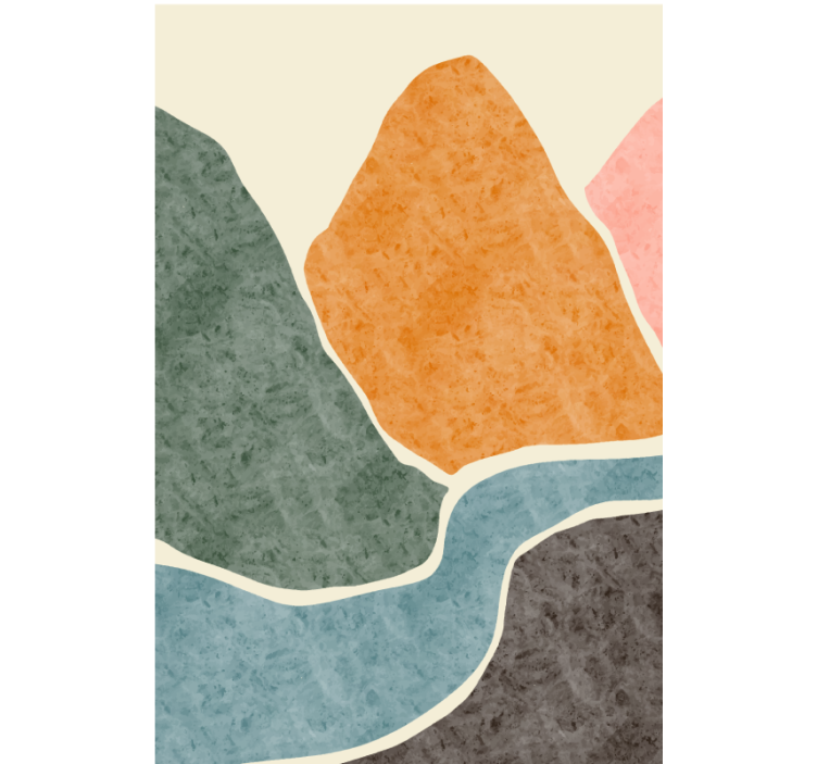 Rollo fenster wohnzimmer moderne abstrakte malerei - TenStickers