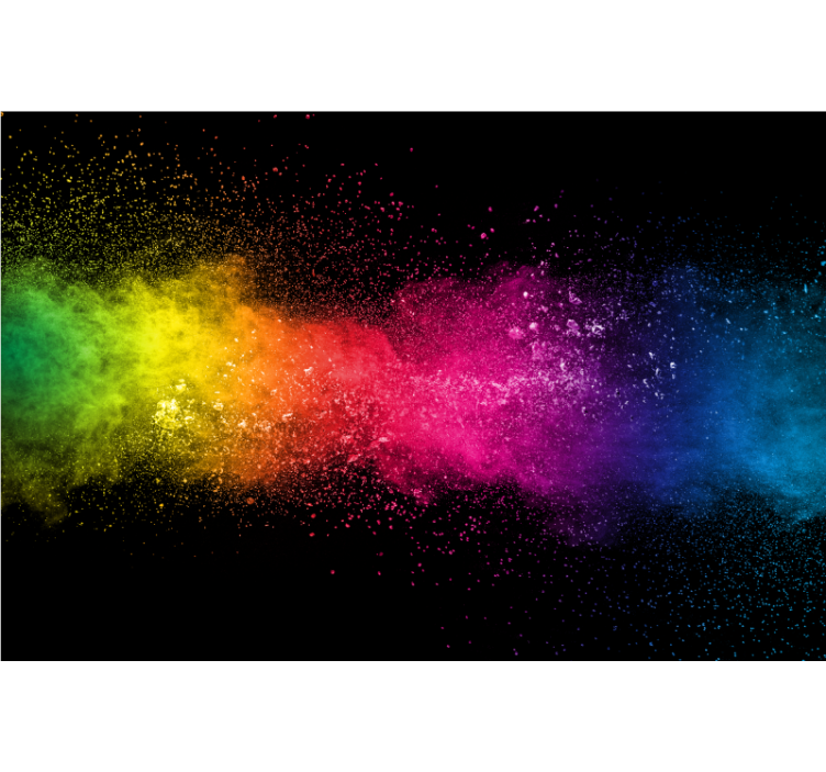 Rollo fenster wohnzimmer farbiger spritzeffekt - TenStickers