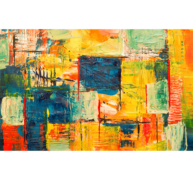 Rollo fenster wohnzimmer buntes mosaik - TenStickers