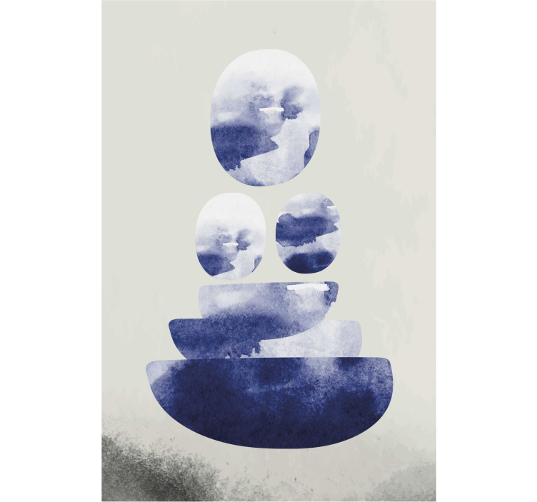 Rollo fenster wohnzimmer in blauer form - TenStickers