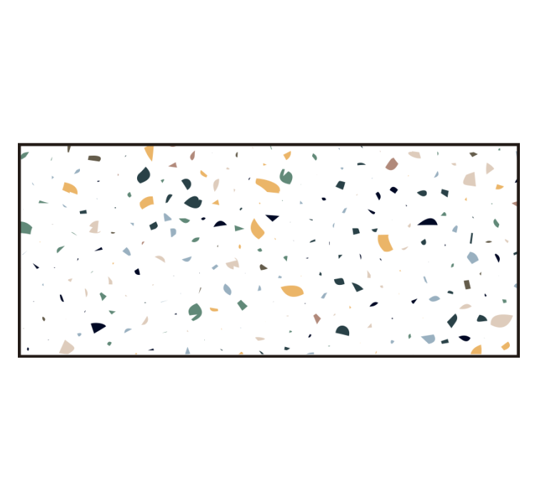 Rollo fenster weiß mit weißem terrazzo - TenStickers