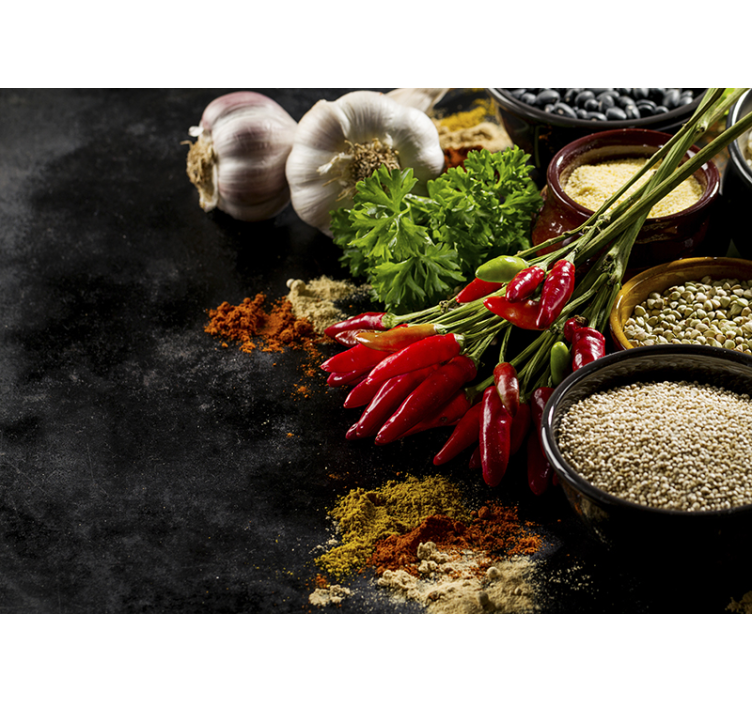 Rollo fenster schwarz gewürze kreativ nutzen - TenStickers