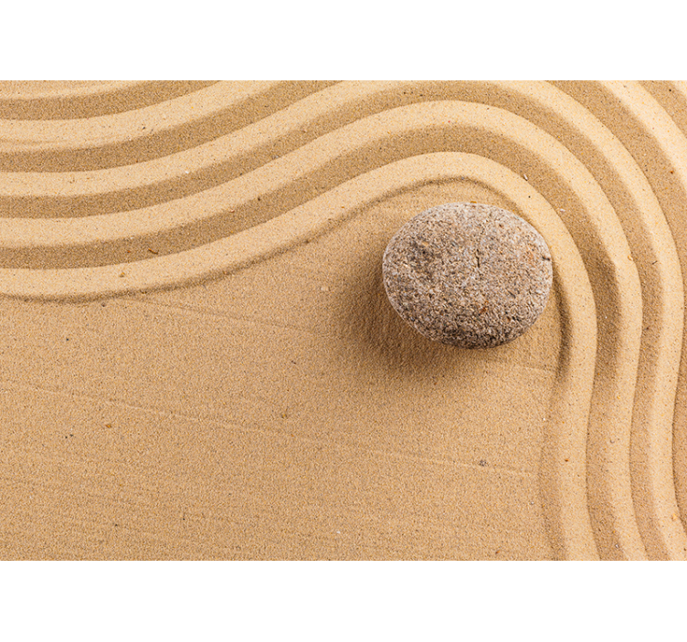 Rollo fenster beige strukturierte zen-kugel - TenStickers