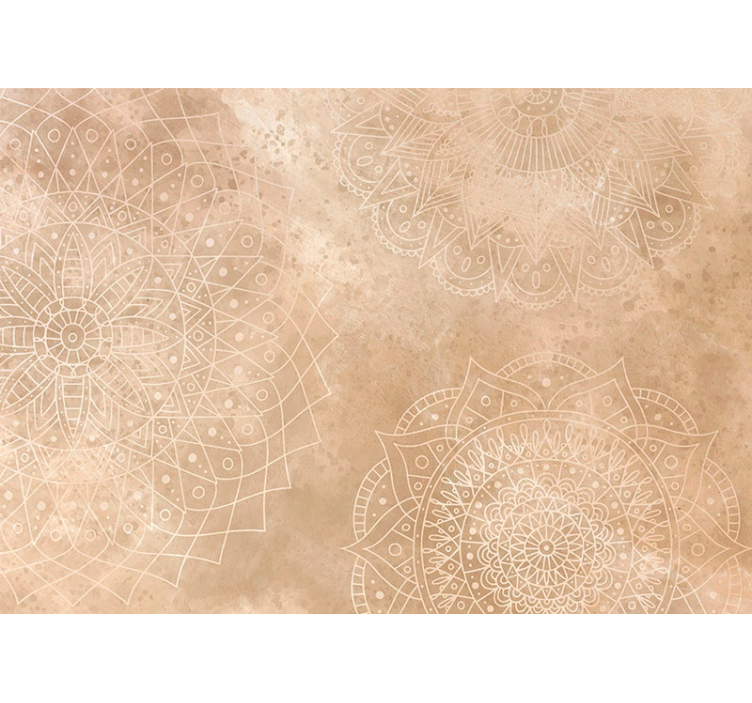 Rollo fenster beige mit vintage mandalas - TenStickers