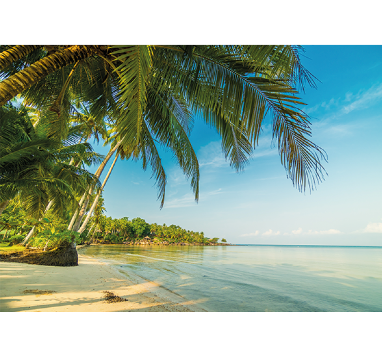Rollo fenster wohnzimmer friedliches paradies am meer - TenStickers