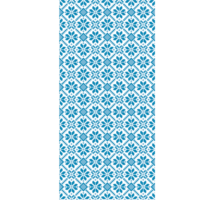 Rollo fenster blau mit blauem fliesenmotiv - TenStickers