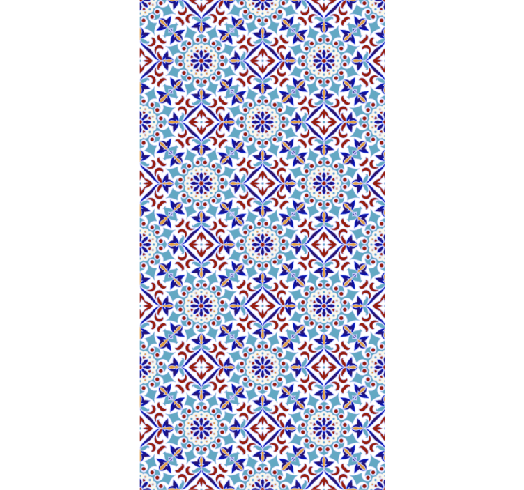 Rollo fenster blau mit keramikmotiv - TenStickers