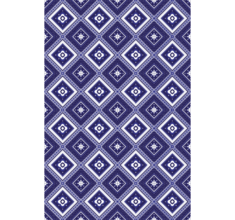 Rollo fenster blau mit blauem diamantmotiv - TenStickers