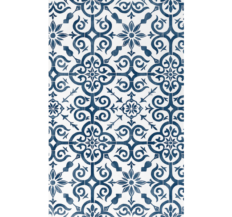 Rollo fenster blau marokkanische blaue fliesen - TenStickers